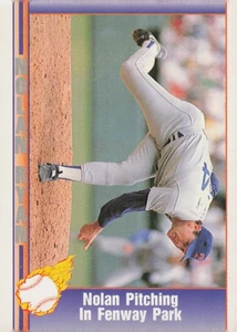 1991 Pacific Baseball Card #197 Nolan Ryan Rangers "Pitching In Fenway Park" - Foto 1 di 2