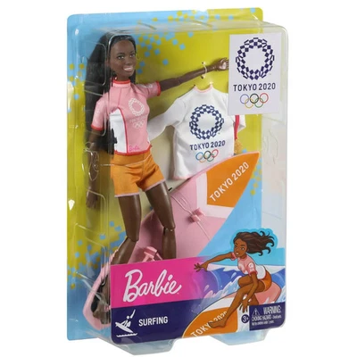 Barbie Juegos Olímpicos Tokio 2020 Muñeca Surfer con Accesorios Tabla de Surf Medalla Nueva Foto 1 de 4