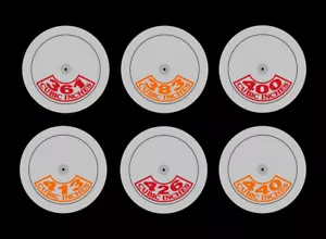 CHROME AIR CLEANER DECAL 361-383-400-413-426-440 CI RB ENGINE STICKER 14'' - Foto 1 di 9