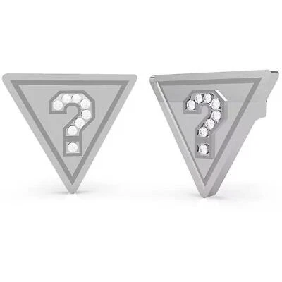 Orecchini Da Donna Guess UBE20032 A Lobo Triangolari In Acciaio Con Cristalli - Immagine 1 di 2