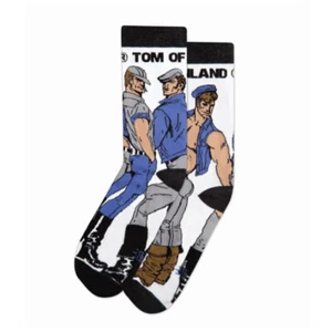 Gumball Poodle x Tom of Finland Unisex Crew Socks - Denim Trio (One Size) - Picture 1 of 1