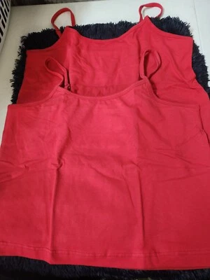 Avon - Camiseta sin mangas con correas de espagueti ajustables - Roja - Nueva - Talla grande. Lote de 2 Foto 1 de 4