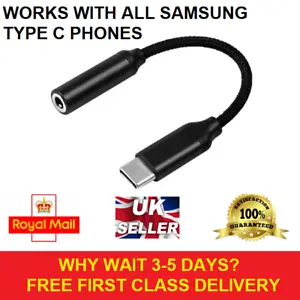 For Samsung S20 S20 FE To USB Type C To 3.5 mm Audio AUX Headphones Adapter - Picture 1 of 3