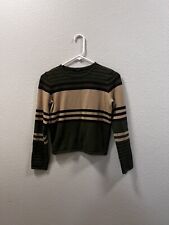 Sisley women’s crop sweater green, beige, brown size M