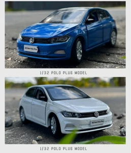NEW 1:32 Volkswagen POLO Diecast Car Model With Sound & Light Kids Toy Gift - Picture 1 of 14