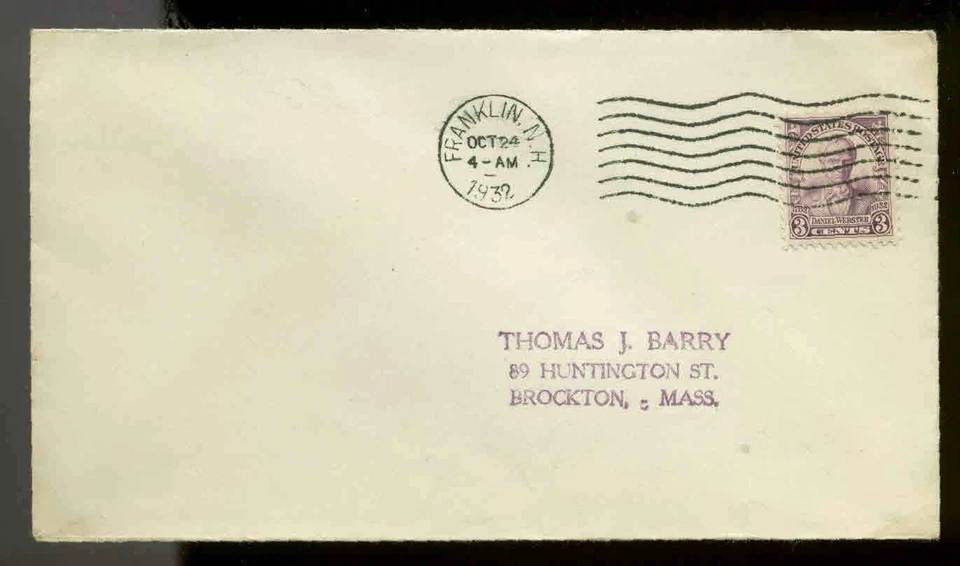 725 NOAH WEBSTER FDC FRANKLIN, NH FIRST DAY COVER - Image 1 of 1
