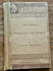 VTG  AMERICAN BOOK COMPANY  THE COMEDY MERCHANT OF VENICE BY WILLIAM SHAKE 1893 - Picture 1 of 7