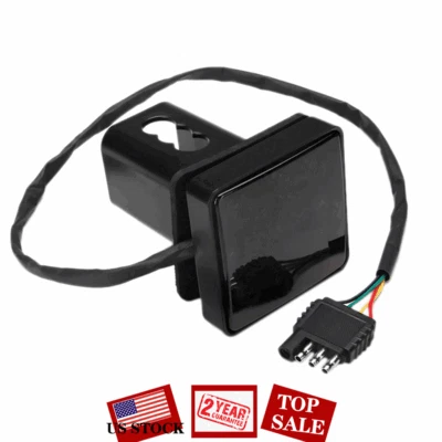 2'' Trailer Truck Hitch Towing Receiver Cover Smoked Lens 15 LED Brake Light EOH - Image 1 of 4