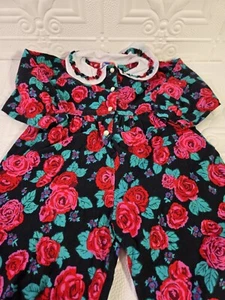 VTG Popsicle Girls Romper/Jumpsuit One-piece Button-Up Flowers Size 4T - Picture 1 of 15
