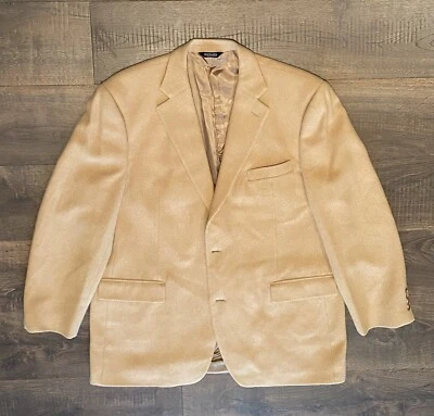 Abrigo Blazer Traje Chaqueta Hombre 100% Fino Cabello Camel Clásico Deportivo 46 L Botánica 500 Foto 1 de 4