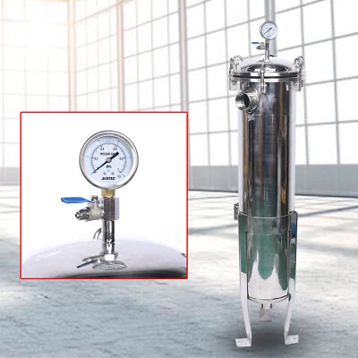 2" NPT Bag Filter Housing 150 Psi 304 Stainless Steel In/Out #2 Bag with meshUS - Image 1 of 4