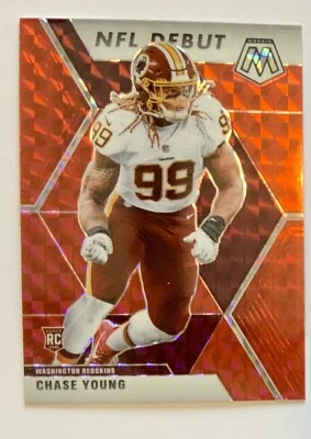 2020 Panini Mosaic CHASE YOUNG RC Rookie NFL DEBUT #272 Red Prizm REDSKINS 🔥🏈 - Image 1 of 4