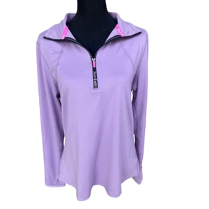 Juicy Couture Sport Women's Purple 1/4 Zip Long Sleeve Athletic Top Size Large - Picture 1 of 12