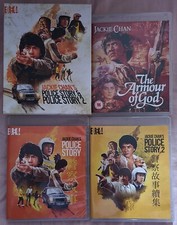 Police Story 1 & 2 + The Armour Of God - Limited Edition Blu Ray Set OOP Chan