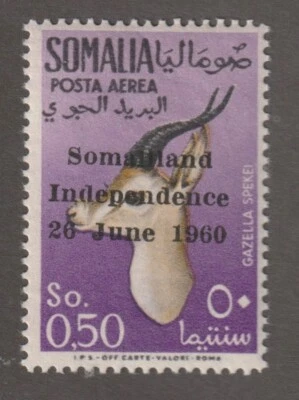 索马里 1960 年 #68 Speke's Gazelle - MH 覆印 — 第 1/2 张图片