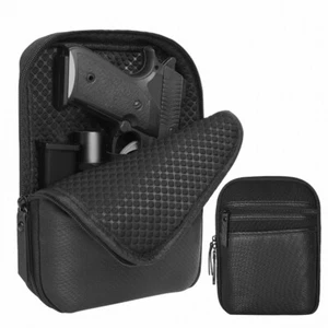 Tactical Concealed Gun Bag Pistol Pouch Holster Fanny Pack Waist Gun Carry Case - Picture 1 of 7