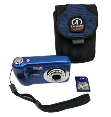 Vivitar ViviCam X018 10.1MP Digital Compact Camera - For Photos & Video - Blue - Image 1 of 4