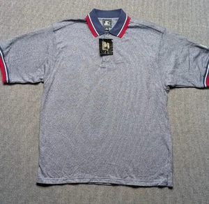 Size XL - NWT Vintage Starter Polo Shirt Red Navy Blue White - Picture 1 of 7