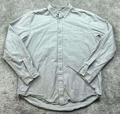 Camisa Five Four Para Hombre Extra Grande Gris Con Botones Informal Bolsillo Manga Larga XL Foto 1 de 4