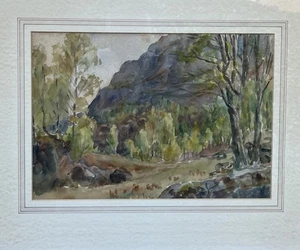 ERNEST JAMES PIERRE AQUARELLE BOULEAUX À EMPRUNDDALE 1933 - Photo 1/19