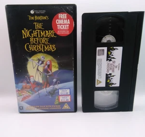 The Nightmare Before Christmas -Tim Burton's VHS Pal Video Tape - Picture 1 of 7