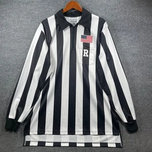 Camisa de árbitro Smitty 1/4 cremallera para hombre 2XL negra/blanca manga larga malla elástica - Imagen 1 de 9