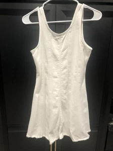 Never Worn! Zara Girls White Denim Sleeveless Dress. Size 13/14 - Picture 1 of 5