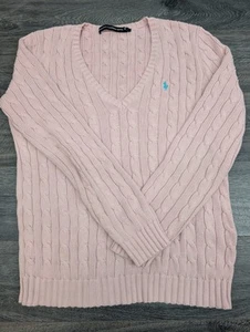 Ralph Lauren Knitted Jumper - Size Medium - Pink & Turquoise - Bild 1 von 12