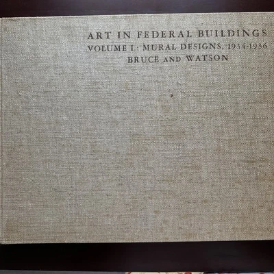 RARE Art in Federal Buildings 1934-36 WPA Mural Designs Ltd Ed #149/1000 HC  - Imagem 1 de 4