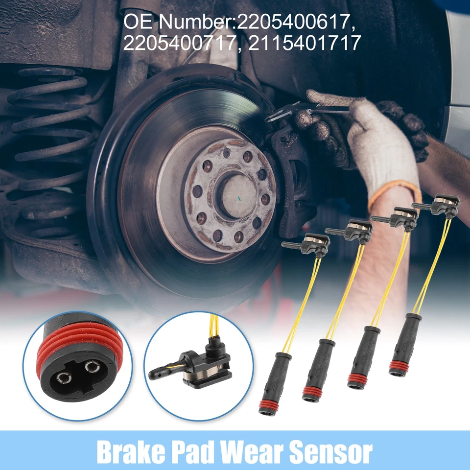 Sensor de pastillas de freno delantero trasero sensor de freno de disco 4 piezas para Mercedes-Benz C230 Foto 1 de 4