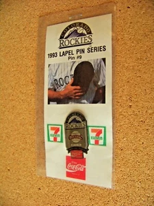 1993 Colorado Rockies 7-11 Coca-Cola pin #9, SF San Francisco Giants - Picture 1 of 4