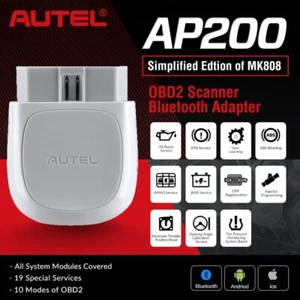 AP200 OBD2 Scanner Bluetooth Code Reader Full System Automotive Diagnostic Tools - Picture 1 of 6