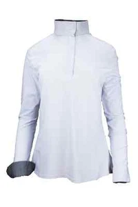 Poly Silk Wrap Collar Shirt w/Contrast Trim - Picture 1 of 3