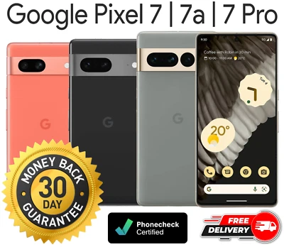 Google Pixel 7 | 7a | 7 Pro - 128GB 256GB 512GB - Desbloqueado AT&T Verizon T-Mobile Foto 1 de 3