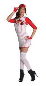 Sexy Licensed Team Playboy Baseball Outfield Halloween Costume Dress Outfit 
