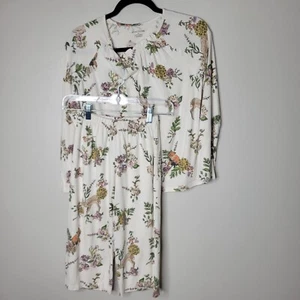 Garnet Hill Kids 6X Cream With Forest Animals 2-piece Pant Set *stains - Picture 1 of 14