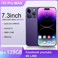 i15 Pro Max  7.3" 6GB+128GB Unlocked Android 13 Cell Phone Global 5G Smartphone