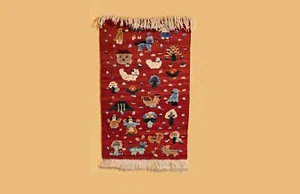 Handgewebter natürlicher Farbstoff Volkskunst Kilim aus der Türkei - Bild 1 von 9