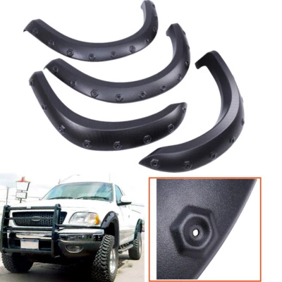 Pocket Rivet Textured Fender Flares Fit For Ford F-150 1997-2003 Styleside Foto 1 de 4