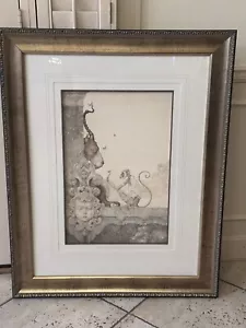 Daniel Merriam Original Watercolor Painting Signed Monkey/Face/Animals 16"x24" - Picture 1 of 14