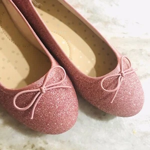 Cat & Girls Pink Ballerine Flat Sparkly Glitter Bow NEW - Picture 1 of 4