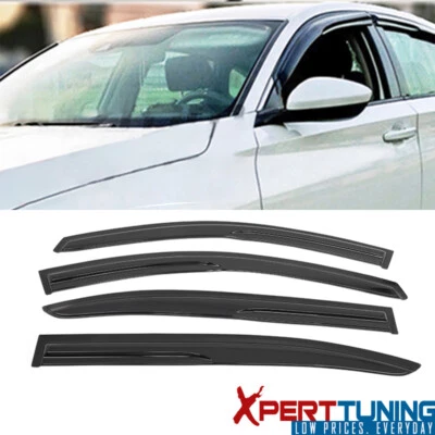 Compatível com 08-12 Honda Accord Sedan estilo Mugen viseiras de janela ventilação protetor solar chuva - Imagem 1 de 4