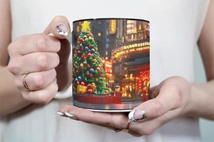 ⭐️️Exclusive Lego Christmas Scene Mug - Broadway Theater District | NYC | New Yo - Picture 1 of 4