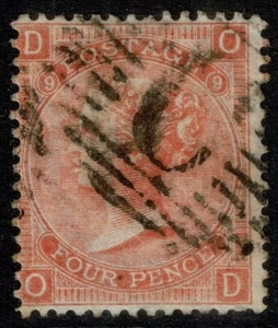 1865 GB Used Abroad Constantinople 'C' 4d Vermilion SG94/Z92 Pl 9 OD Fine Used - Picture 1 of 1