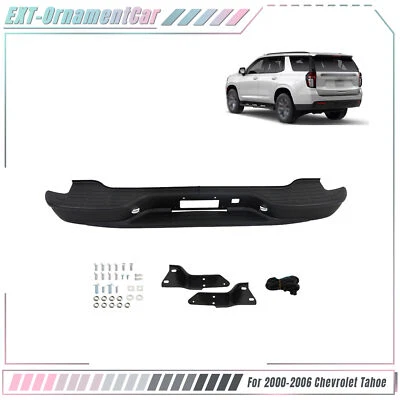 Rear Step Bumper Fit For 00-06 Chevrolet Tahoe Suburban GMC Yukon Black Steel Foto 1 de 4