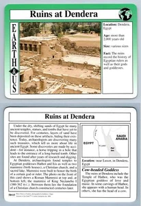 Ruins At Dendera #58.15 - Earth & Us - Treasures Of The Earth Grolier Card - Picture 1 of 1