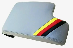 Fits 92-99 BMW E36 Vinyl Light Gray w/German Flag Stripes Center Console Cover - Imagen 1 de 2