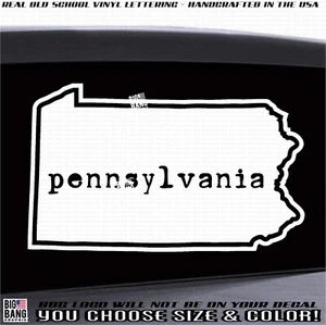 Calcomanía de vinilo LOVE Pennsylvania PA Home State pegatina SUV coche camión ventana troquelada - Imagen 1 de 4