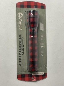 REWARD Aluminum  LED Water Resistant Plaid Aluminum Flashlight NEW