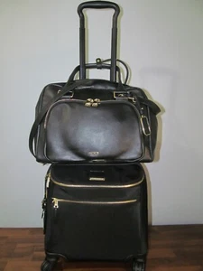 Tumi Voyageur Women's Luggage Set, Carry On & Adrian Black Leather Duffle, NWT - Picture 1 of 23